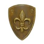 ijzeren muurbevestiging schild met fleur de lis - zilver..., Antiek en Kunst, Verzenden