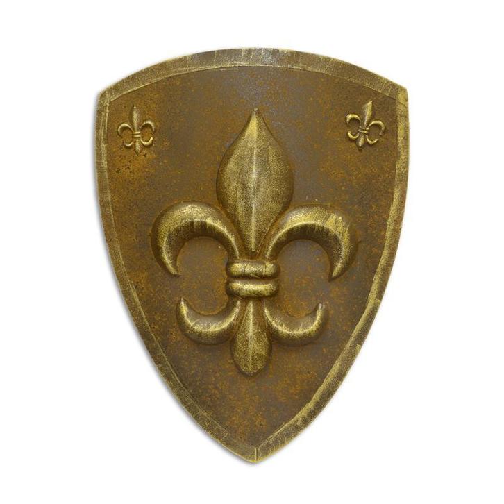ijzeren muurbevestiging schild met fleur de lis - zilver..., Antiek en Kunst, Kunst | Beelden en Houtsnijwerken, Verzenden