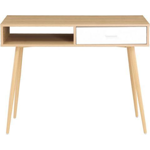 INOSIGN Bureau Tuuri in scandi-look, 1 lade met metalen, Huis en Inrichting, Bureaus, Nieuw, Verzenden