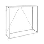 [en.casa] Console tafel Austevoll 90x30x80 cm staal wit, Huis en Inrichting, Verzenden, Nieuw