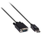 DisplayPort 1.1 naar VGA kabel / zwart - 5 meter, Nieuw, Ophalen of Verzenden