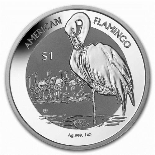 British Virgin Islands - Flamingo 1 oz 2021 (10.000 oplage), Postzegels en Munten, Munten | Europa | Niet-Euromunten, Losse munt