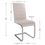 2 Eetkamerstoelen / stoel - Vegas - Kunstleer - Beige, Huis en Inrichting, Verzenden, Nieuw
