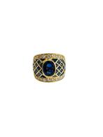Ring - 18 karaat Geel goud Saffier, Sieraden, Tassen en Uiterlijk, Ringen, Nieuw