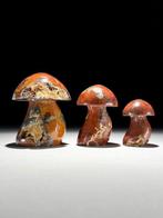 Geen minimumprijs - Prachtige set van 3 rode jaspis.