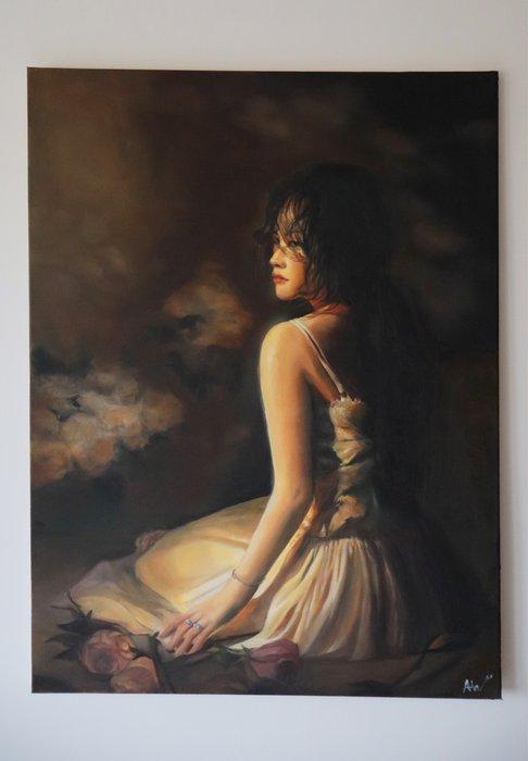 Aldona Wawszczyk - Delikatno/ Delicacy, Antiek en Kunst, Kunst | Schilderijen | Modern