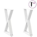 vidaXL Eettafelpoten 2 st 50x(72-73,3) cm staal wit, Verzenden, Nieuw