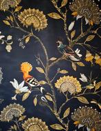 Exclusieve Art Deco-stof met hop en vogels - 300x280cm -, Antiek en Kunst, Antiek | Kleden en Textiel