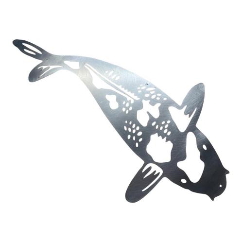 Wanddecoratie metaal van een koi karper, Tuin en Terras, Tuinwanddecoratie, Verzenden