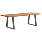 vidaXL Eettafel rechthoekig 240x90x74 cm massief eikenhout, Verzenden, Nieuw