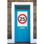 Mega poster 25 jaar verkeersbord - 25 jaar versiering, Ophalen of Verzenden, Nieuw