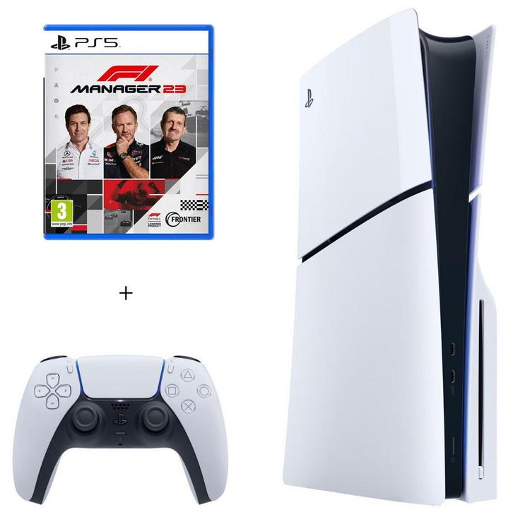 PlayStation 5 Slim Disc Console Custom Pack-F1 Manager 2023, Spelcomputers en Games, Spelcomputers | Sony PlayStation 5, Nieuw