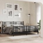 vidaXL Bedframe met hoofd- en voeteneinde metaal zwart, Huis en Inrichting, Slaapkamer | Bedden, Verzenden, Zwart, Metaal, Nieuw