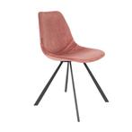 *WOONWINKEL* Dutchbone Franky Roze Velvet Eetkamerstoel