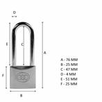 Tri-Circle Messing hangslot - lange beugel - dubbele verg..., Ophalen of Verzenden, Nieuw