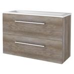 Badmeubelset BWS Salt 100x39cm Met Grepen 2 Lades Met, Doe-het-zelf en Verbouw, Ophalen of Verzenden, Nieuw, Chroom, Bad