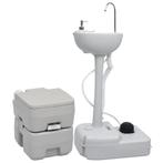 vidaXL Campingtoilet en wasbak set draagbaar, Verzenden, Nieuw