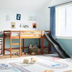vidaXL Kinderhoogslaper zonder matras grenenhout wasbruin, 90 cm, Eenpersoons, Bruin, Verzenden