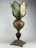 Attribuita a Bradley & Hubbard (USA) - Olielamp - Slag Glass, Antiek en Kunst