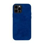 iPhone 12 - Alcantara Case | Navy Blue, Ophalen of Verzenden, Nieuw, Hoesje of Tasje