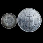 Portugal. 2 Silver Coins (1x 10 Centavos + 1x 10 Escudos) -