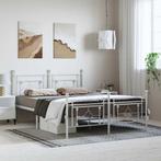 vidaXL Bedframe met hoofd- en voeteneinde metaal wit 193x203, Huis en Inrichting, Slaapkamer | Bedden, Verzenden, Wit, Metaal