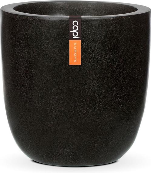 Capi Europe - Bloempot bol 37 x 37 cm - Zwart, Tuin en Terras, Bloempotten, Ophalen of Verzenden