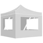 vidaXL Partytent inklapbaar met wanden 2x2 m aluminium wit, Verzenden, Nieuw