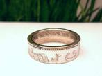 Handgemaakte ring uit zilveren gulden uit 1954