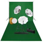 vidaXL Fotostudioset met lampen, paraplus, achtergrond en, Verzenden, Nieuw