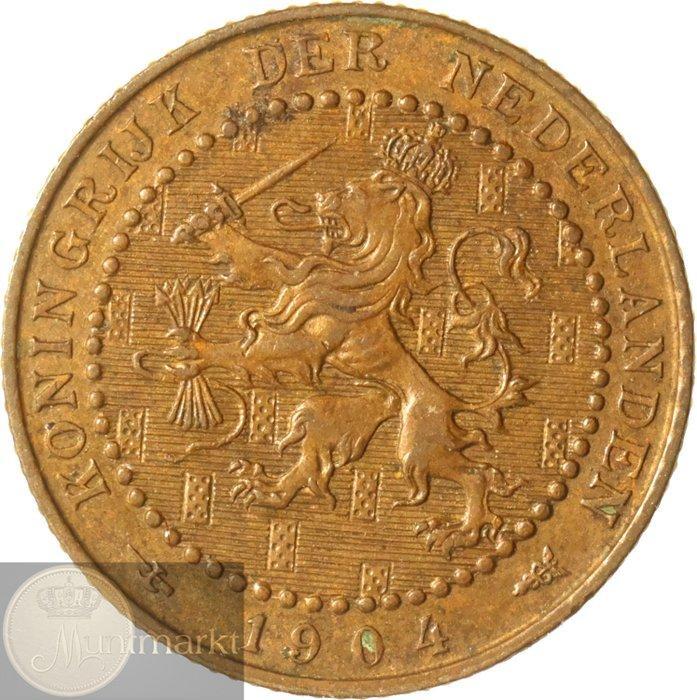 Nederland. Wilhelmina. 1 Cent 1904, 1905 & 1906 (3, Postzegels en Munten, Munten | Nederland