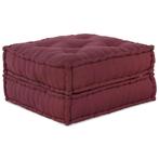 vidaXL Poef modulair kastanjebruin 70x70x36 stof, Huis en Inrichting, Woonaccessoires | Kussens, Verzenden, Nieuw, Rood