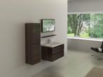 Badkamermeubel Vonato, Modular 130, donker hout decor, Nieuw
