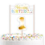 Taarttopper Happy 1St Birthday, Verzenden, Nieuw