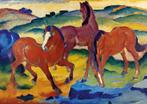 Kunstdruk Franz Marc - Die roten Pferde 29.7x21cm, Verzenden, Nieuw