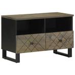 vidaXL Tv-meubel 70x33x46 cm massief mangohout zwart, Huis en Inrichting, Woonaccessoires | Cd- en Dvd-rekken, Verzenden, Nieuw