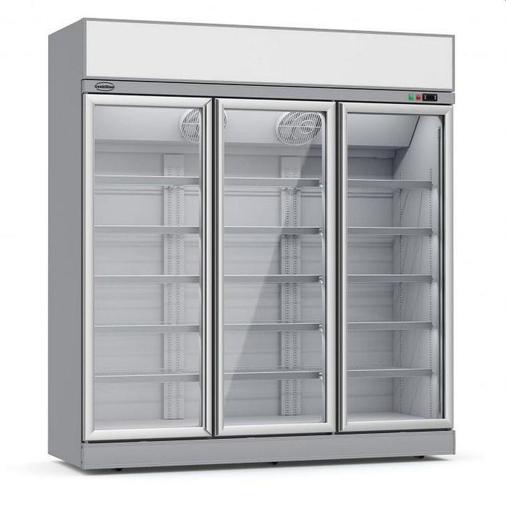 Combisteel glasdeurkoelkast 3 deuren INS-1530R, Zakelijke goederen, Horeca | Keukenapparatuur, Nieuw in verpakking, Koelen en Vriezen