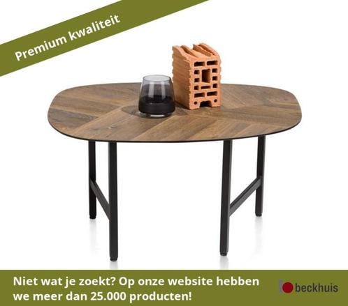 XOOON Fresno salontafel eiken/metaal mozaïek 60x70 cm, Huis en Inrichting, Tafels | Salontafels, Nieuw, Overige materialen, Ophalen of Verzenden