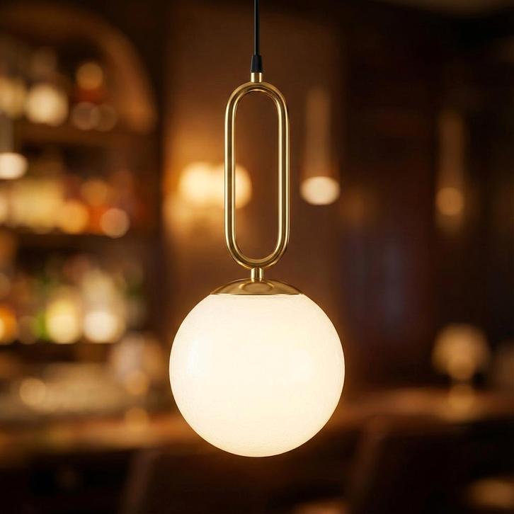Hanglamp | BALI | 1x E27 | Ø15cm | Goud, Huis en Inrichting, Lampen | Hanglampen, Nieuw, Metaal, 50 tot 75 cm, Ophalen of Verzenden