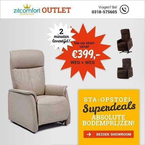 +300 modellen STA-OP-STOELEN - Kortingen van 40% VA € 295, Huis en Inrichting, Fauteuils, Minder dan 75 cm, Nieuw, 50 tot 75 cm
