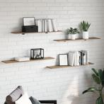 vidaXL Boekenplank Bord 4 pcs Bruin 100 x 40 x 1.5cm Bewerkt, Verzenden, Nieuw, Overige houtsoorten, Minder dan 50 cm