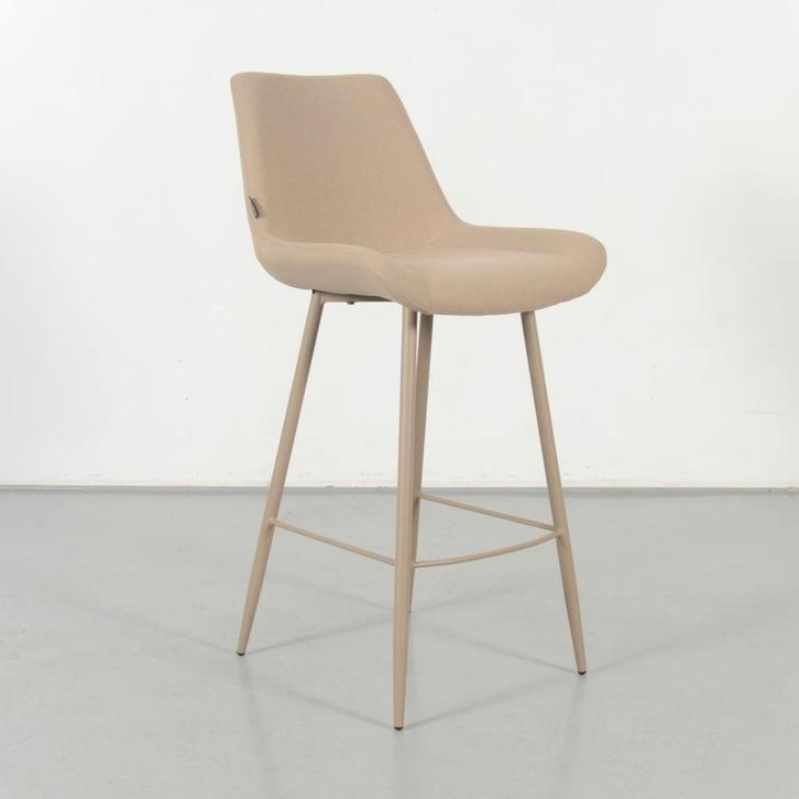 Barkruk Odense, taupe, 4-poot onderstel, Huis en Inrichting, Stoelen, Ophalen of Verzenden