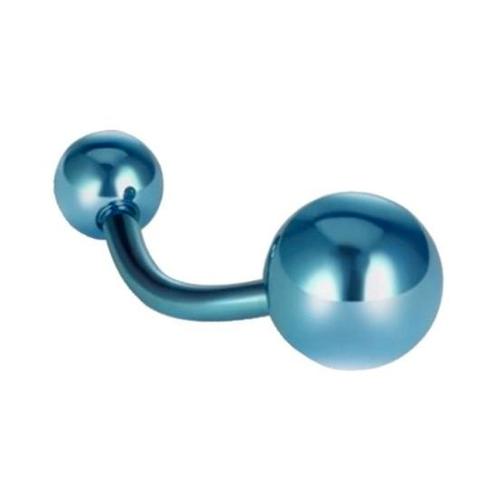 Fako Bijoux® - Navelpiercing - Titanium - Lichtblauw, Sieraden, Tassen en Uiterlijk, Piercings, Verzenden