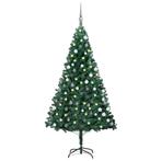 vidaXL Kunstkerstboom met verlichting en kerstballen 120 cm, Diversen, Kerst, Verzenden, Nieuw