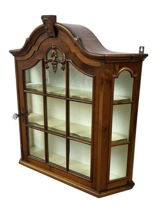 Vitrinekast - Glas, Hout - curio-kast, Antiek en Kunst, Curiosa en Brocante