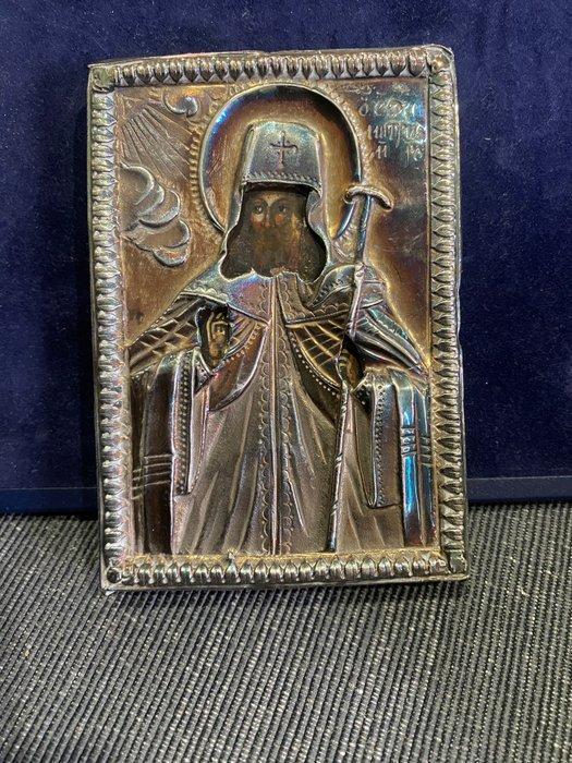Icoon - São Mitrofan Voronezh - .875 (84 Zolotniki) zilver, Antiek en Kunst, Kunst | Niet-Westerse kunst
