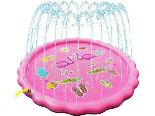 Veiling - iBello Sprinkler Waterspeelmat Flamingo Roze 170 c, Tuin en Terras, Zwembad-toebehoren, Nieuw