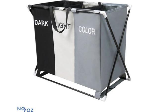 Veiling - Novoz Wasmand 3 Vakken - Wassorteerder - Waszak -, Diensten en Vakmensen, Huishoudelijke hulp