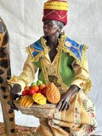 sculptuur, Presepe Napoletano - Personaggio e giraffa in, Antiek en Kunst