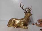 Beeld, hert liggende - 36 cm - polyresin